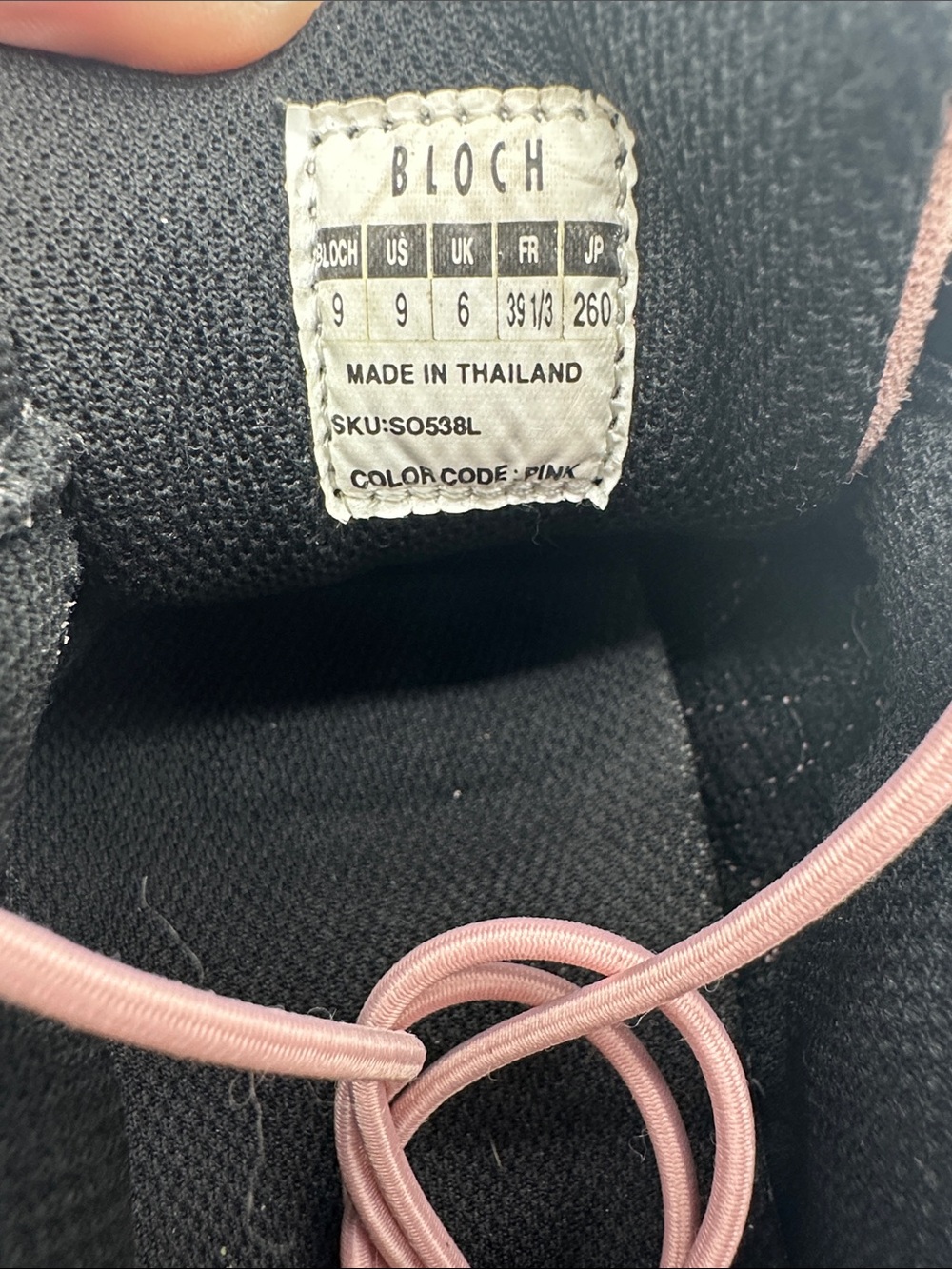 Bloch Boost Pink and Black Mesh Split Sole Dance Sneakers - Picture 9 of 9